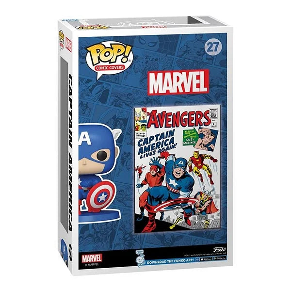 Funko: POP! Marvel - Captain America Avengers #4 (1963) - Comic Cover - 27 - 9 cm