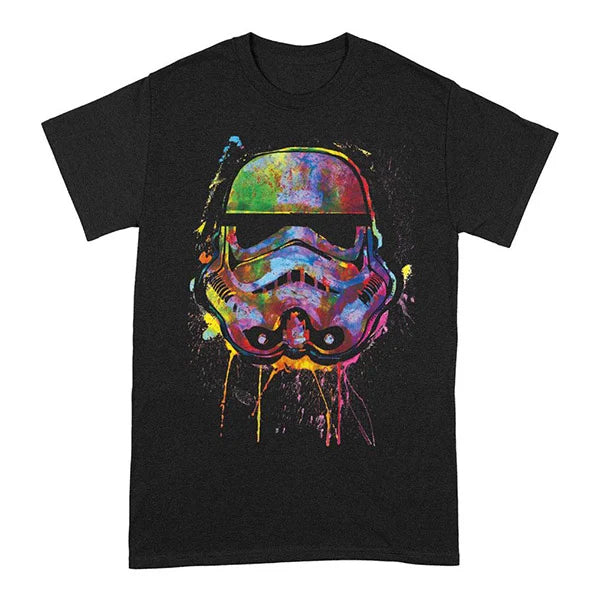 Star Wars: Stormtrooper Paint Splats Helmet - Schwarz - T-Shirt