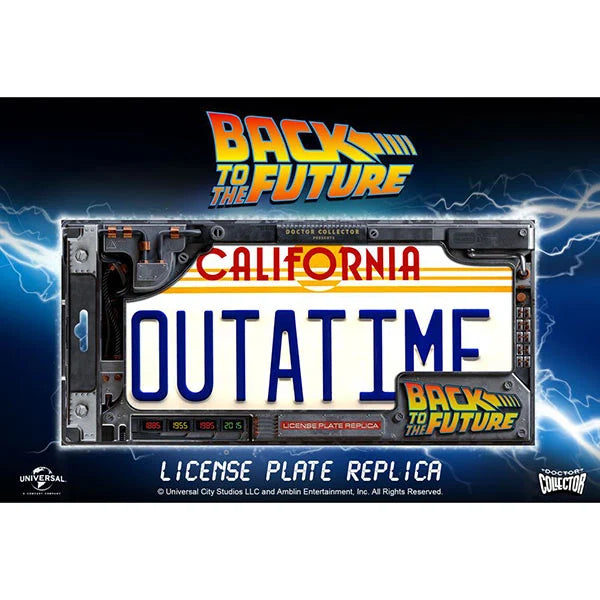 Back to the Future: DeLorean - Nummernschild Outatime - Replik 1/1