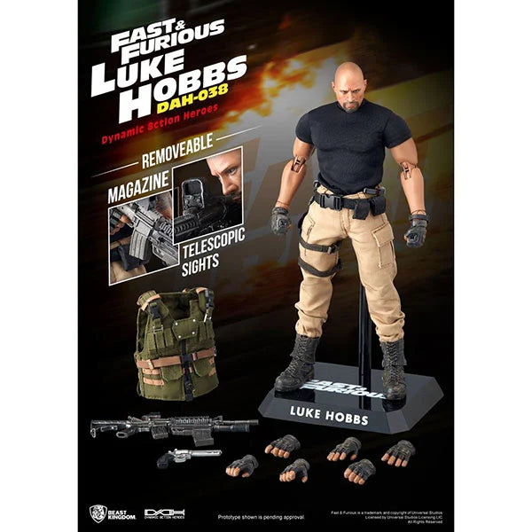 Fast & Furious: Dynamic 8ction Heroes Actionfigur - Lukes Hobbs - 21 cm