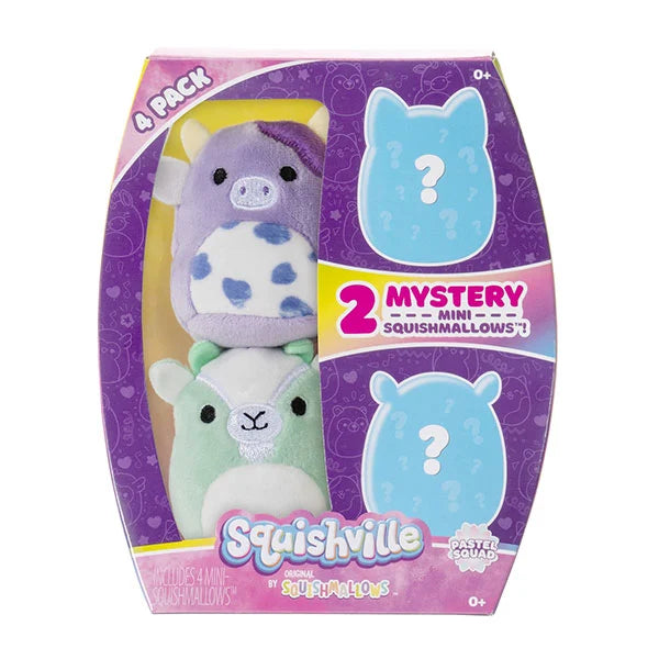 Squishville: Plüschfigur - 4er-Pack Pastel - 5 cm