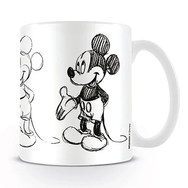 Micky Maus (Mickey Mouse): Tasse / Kaffeetasse weiss - Sketch Process