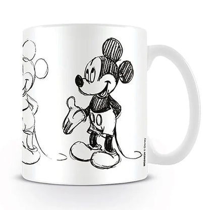 Micky Maus (Mickey Mouse): Tasse / Kaffeetasse weiss - Sketch Process