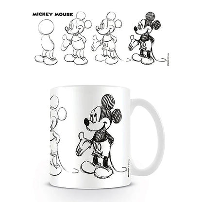 Micky Maus (Mickey Mouse): Tasse / Kaffeetasse weiss - Sketch Process