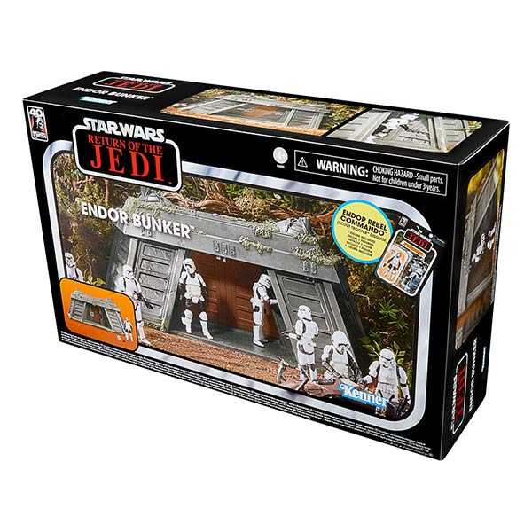 Star Wars: Vintage Collection - Kenner - Playset - Endor Bunker mit Endor Rebel Commando (Scout Trooper Disguise) - Actionfigur 10 cm - F6885