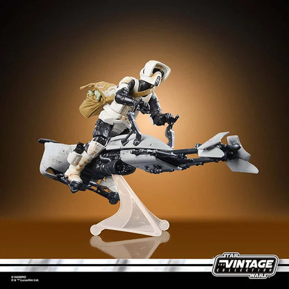 Star Wars: Vintage Collection - Kenner - Fahrzeug - Mandalorian - Speeder Bike with Scout Trooper & Grogu - Actionfigur - F6883 - 10 cm