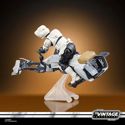 Star Wars: Vintage Collection - Kenner - Fahrzeug - Mandalorian - Speeder Bike with Scout Trooper & Grogu - Actionfigur - F6883 - 10 cm