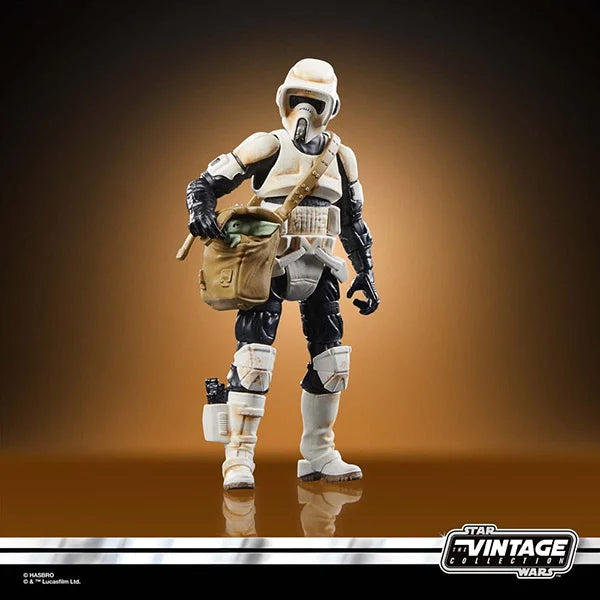 Star Wars: Vintage Collection - Kenner - Fahrzeug - Mandalorian - Speeder Bike with Scout Trooper & Grogu - Actionfigur - F6883 - 10 cm