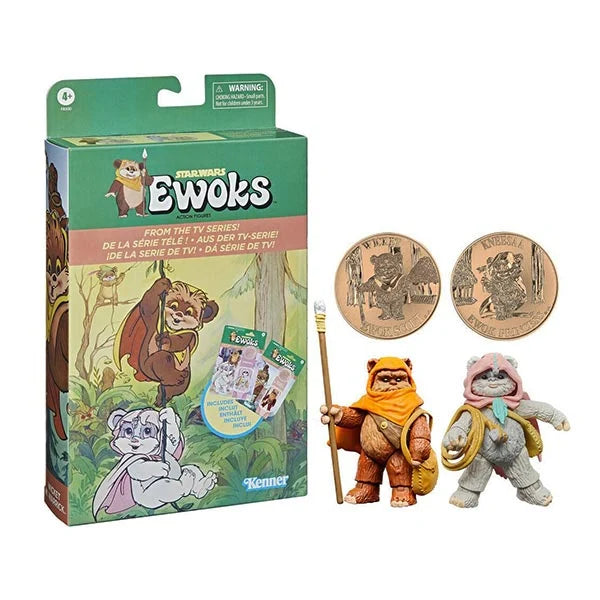 Star Wars: Vintage Collection - Kenner - Ewoks - Wicket W. Warrick & Kneesaa - Actionfigur 2er-Pack - F8300 - 10 cm