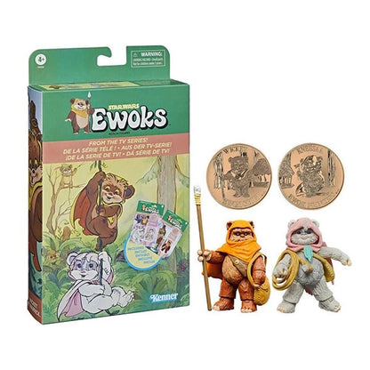 Star Wars: Vintage Collection - Kenner - Ewoks - Wicket W. Warrick & Kneesaa - Actionfigur 2er-Pack - F8300 - 10 cm