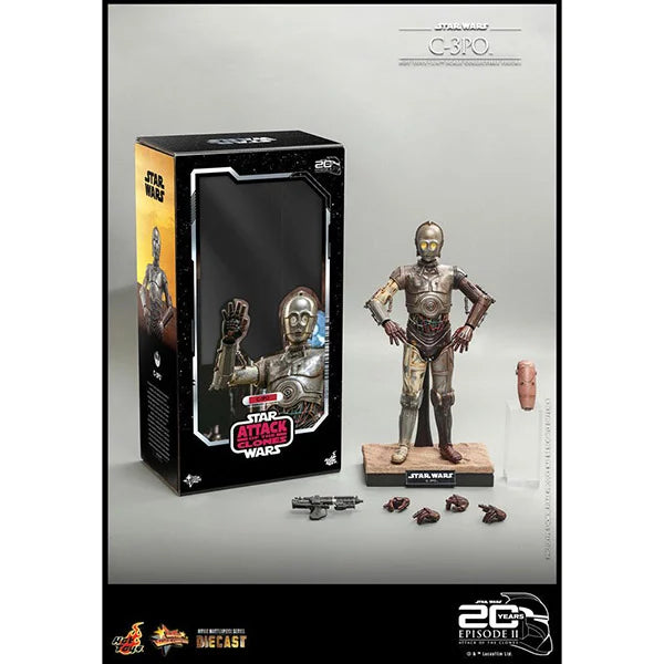 Hot Toys: Star Wars Episode II - C-3PO - Diecast Actionfigur 1/6 - 29 cm