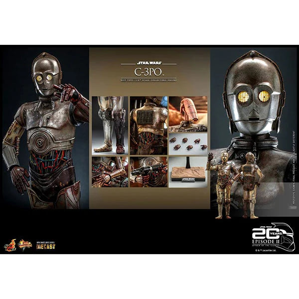 Hot Toys: Star Wars Episode II - C-3PO - Diecast Actionfigur 1/6 - 29 cm