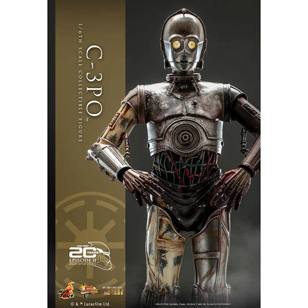 Hot Toys: Star Wars Episode II - C-3PO - Diecast Actionfigur 1/6 - 29 cm