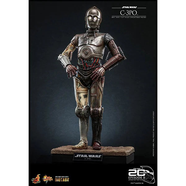 Hot Toys: Star Wars Episode II - C-3PO - Diecast Actionfigur 1/6 - 29 cm