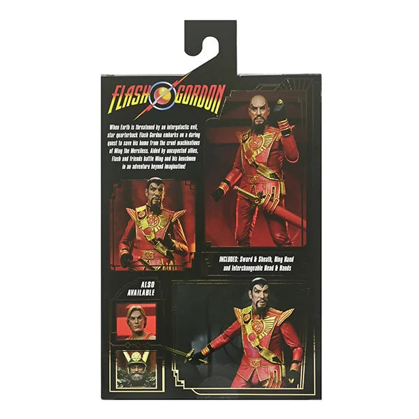 Flash Gordon: Ming (1980 - Red Military Outfit) - Ultimate Actionfigur - 18 cm