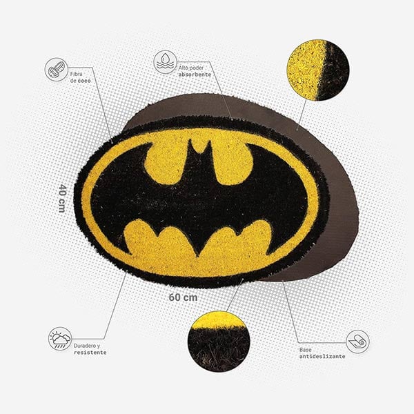DC Comics: Batman - Fussmatte / Teppich - Batman Logo Oval
