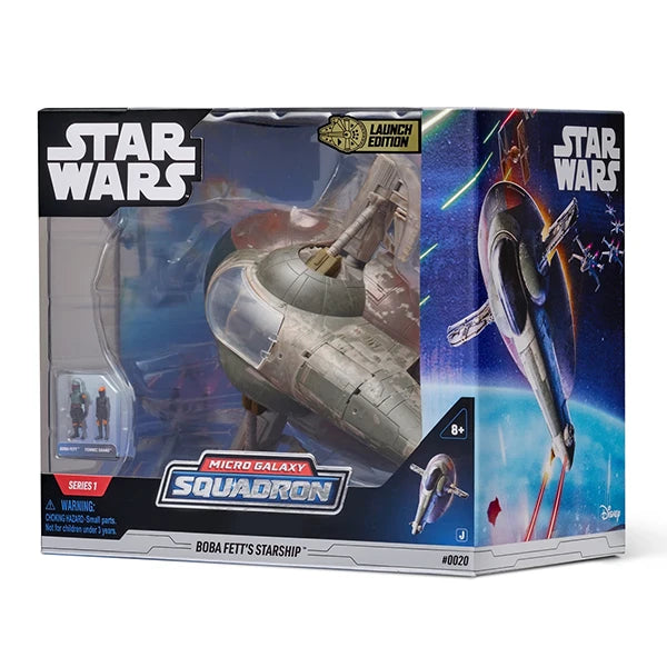 Star Wars: Micro Galaxy Squadron - Boba Fetts Starship mit 2 Micro Figure