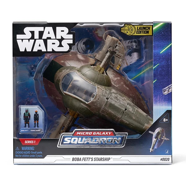 Star Wars: Micro Galaxy Squadron - Boba Fetts Starship mit 2 Micro Figure