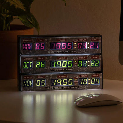 Back to the Future: 3D Time Display - Wandleuchte / Deko-Leuchte
