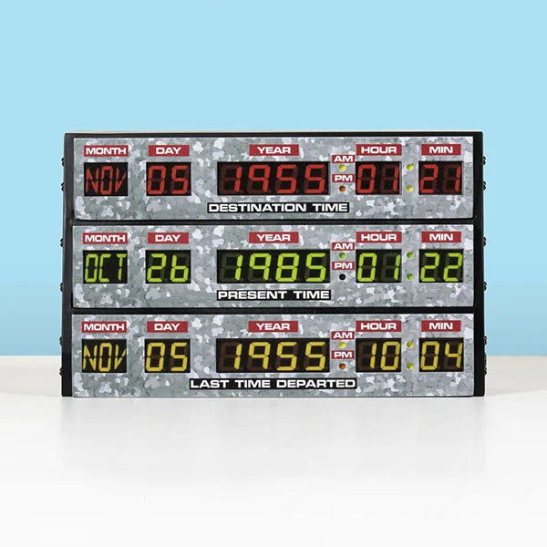 Back to the Future: 3D Time Display - Wandleuchte / Deko-Leuchte