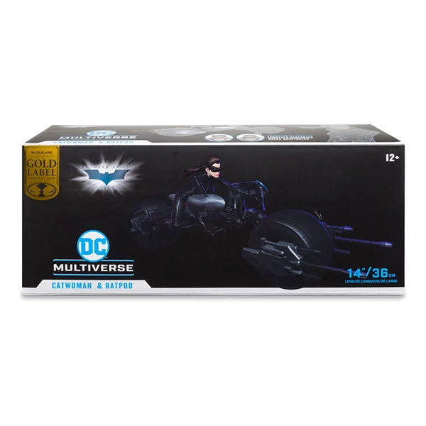 DC Multiverse: Batpod with Catwoman (The Dark Knight Rises) - Actionfigur & Fahrzeug - 18 cm