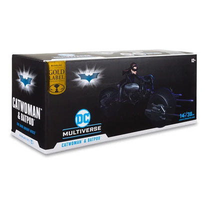 DC Multiverse: Batpod with Catwoman (The Dark Knight Rises) - Actionfigur & Fahrzeug - 18 cm