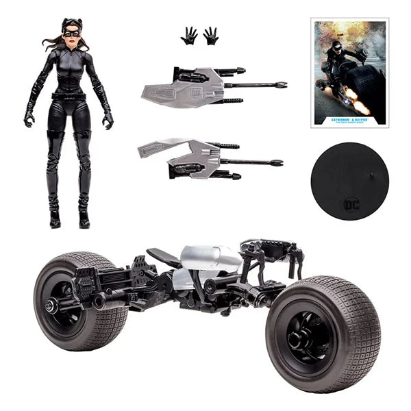DC Multiverse: Batpod with Catwoman (The Dark Knight Rises) - Actionfigur & Fahrzeug - 18 cm