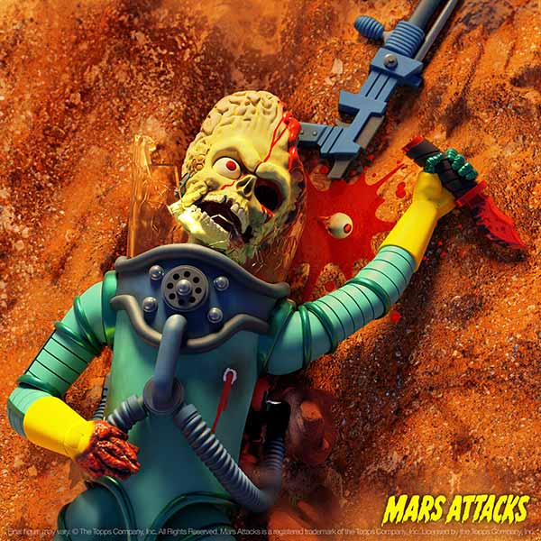 Mars Attacks: Smashing the Enemy - Damaged Martian - Ultimates Actionfigur (Wave 1) - 18 cm