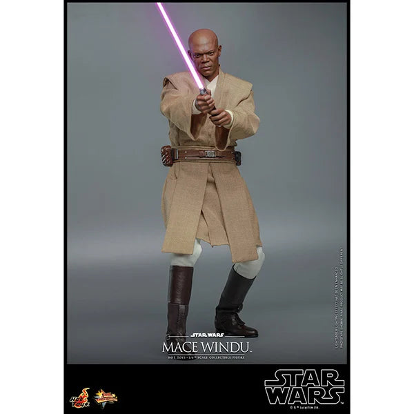 Hot Toys: Star Wars - Episode II - Mace Windu - Actionfigur 1/6 - 32 cm