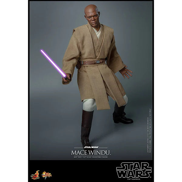 Hot Toys: Star Wars - Episode II - Mace Windu - Actionfigur 1/6 - 32 cm