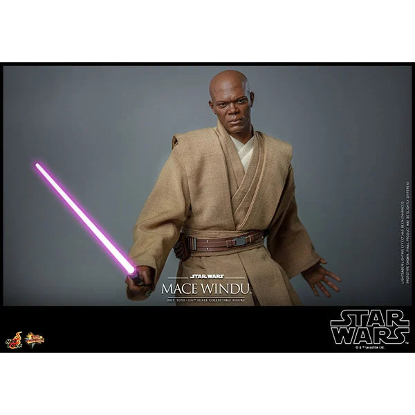 Hot Toys: Star Wars - Episode II - Mace Windu - Actionfigur 1/6 - 32 cm