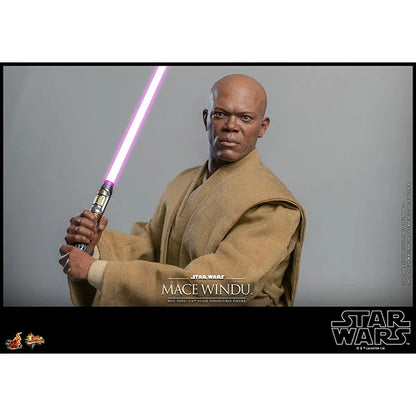 Hot Toys: Star Wars - Episode II - Mace Windu - Actionfigur 1/6 - 32 cm