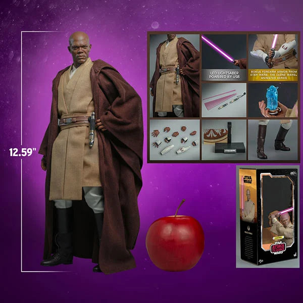 Hot Toys: Star Wars - Episode II - Mace Windu - Actionfigur 1/6 - 32 cm
