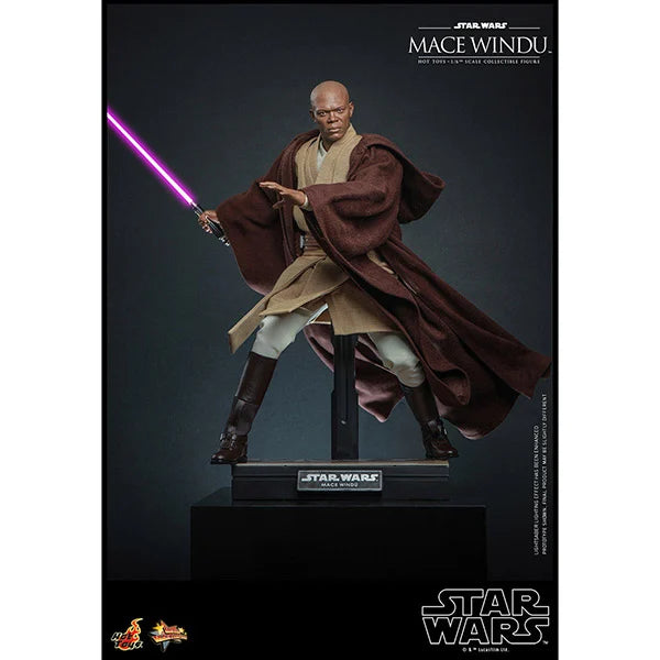 Hot Toys: Star Wars - Episode II - Mace Windu - Actionfigur 1/6 - 32 cm