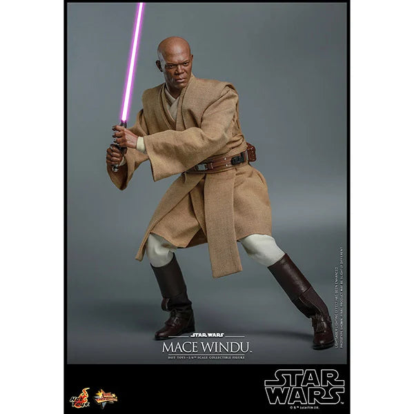 Hot Toys: Star Wars - Episode II - Mace Windu - Actionfigur 1/6 - 32 cm