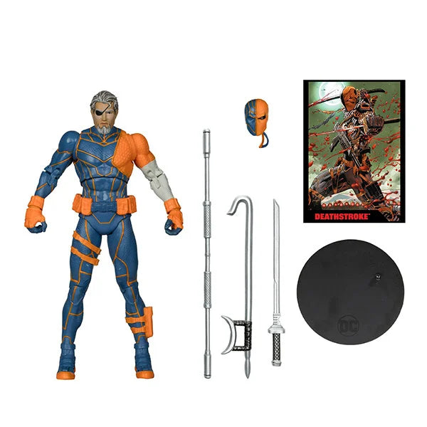 DC Direct Page Punchers: Deathstroke (DC Rebirth) - Platinum Edition - Actionfigur & Comic - 18 cm