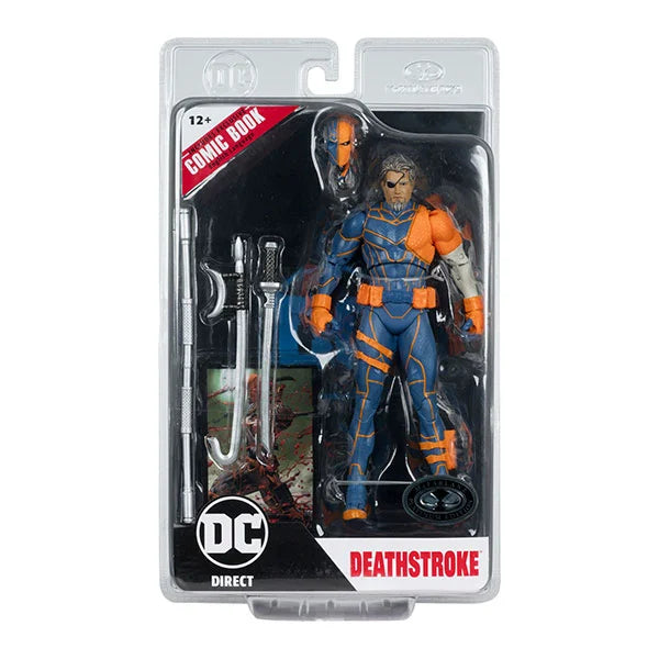 DC Direct Page Punchers: Deathstroke (DC Rebirth) - Platinum Edition - Actionfigur & Comic - 18 cm