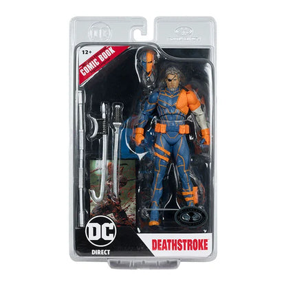 DC Direct Page Punchers: Deathstroke (DC Rebirth) - Platinum Edition - Actionfigur & Comic - 18 cm
