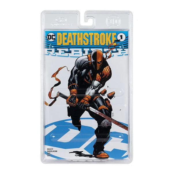DC Direct Page Punchers: Deathstroke (DC Rebirth) - Platinum Edition - Actionfigur & Comic - 18 cm