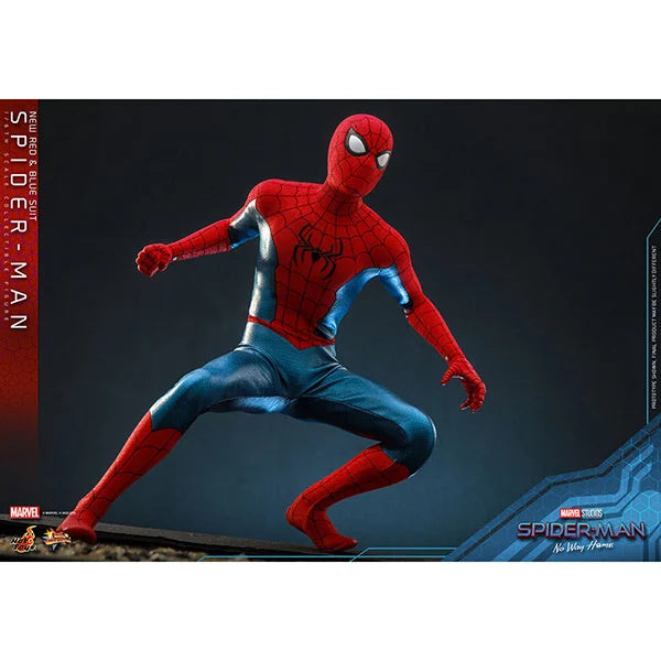 Hot Toys: Spider-Man (New Red and Blue Suit) - No Way Home - Movie Masterpiece - Actionfigur 1/6 - 28 cm