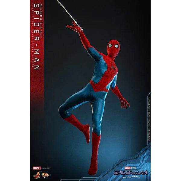 Hot Toys: Spider-Man (New Red and Blue Suit) - No Way Home - Movie Masterpiece - Actionfigur 1/6 - 28 cm