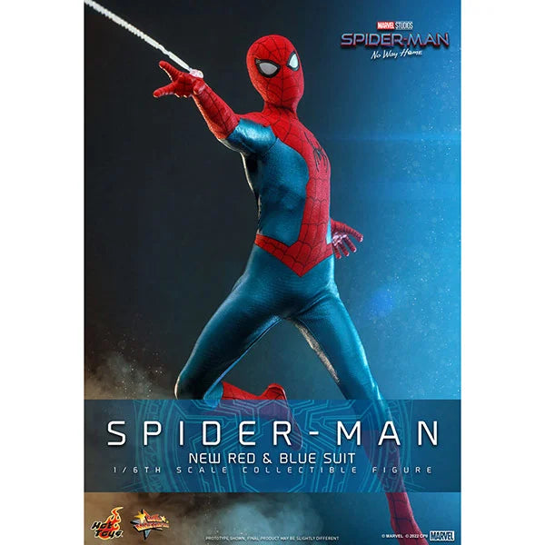 Hot Toys: Spider-Man (New Red and Blue Suit) - No Way Home - Movie Masterpiece - Actionfigur 1/6 - 28 cm