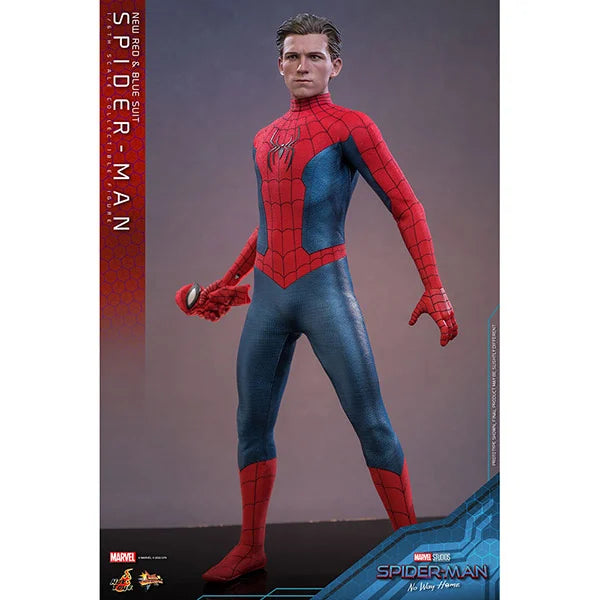 Hot Toys: Spider-Man (New Red and Blue Suit) - No Way Home - Movie Masterpiece - Actionfigur 1/6 - 28 cm