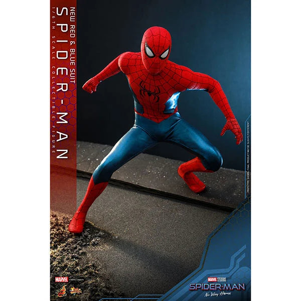 Hot Toys: Spider-Man (New Red and Blue Suit) - No Way Home - Movie Masterpiece - Actionfigur 1/6 - 28 cm