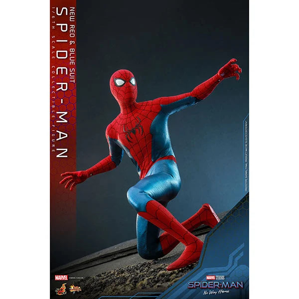 Hot Toys: Spider-Man (New Red and Blue Suit) - No Way Home - Movie Masterpiece - Actionfigur 1/6 - 28 cm