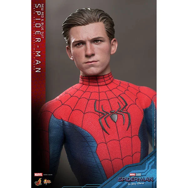 Hot Toys: Spider-Man (New Red and Blue Suit) - No Way Home - Movie Masterpiece - Actionfigur 1/6 - 28 cm