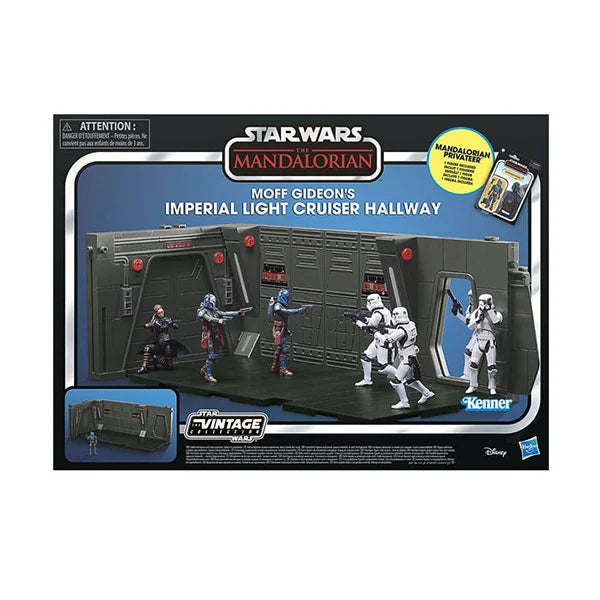 Star Wars: Vintage Collection - Kenner - Playset - Moff Gideon Imperial Light Cruiser Hallway mit Mandalorian Privateer - Actionfigur 10 cm - F9260