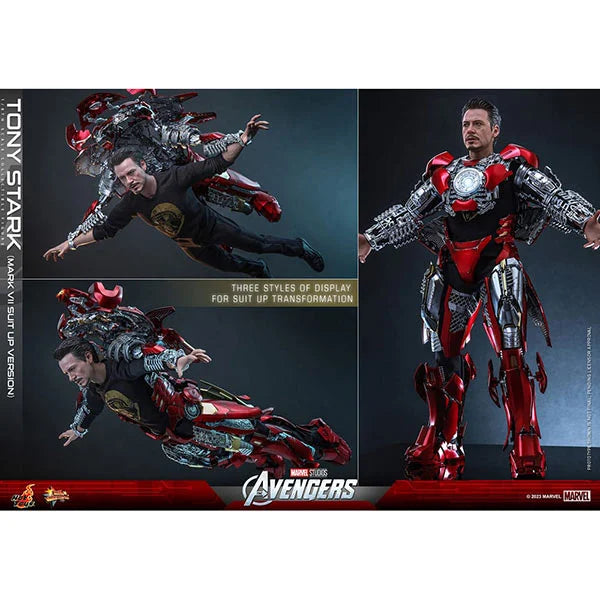Hot Toys: The Avengers - Tony Stark (Mark VII Suit-Up Version) - Movie Masterpiece - Actionfigur 1/6 - 31 cm