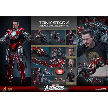 Hot Toys: The Avengers - Tony Stark (Mark VII Suit-Up Version) - Movie Masterpiece - Actionfigur 1/6 - 31 cm