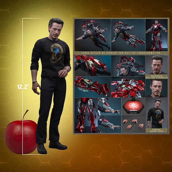 Hot Toys: The Avengers - Tony Stark (Mark VII Suit-Up Version) - Movie Masterpiece - Actionfigur 1/6 - 31 cm